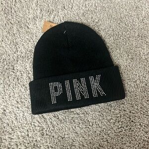 Pink Black Beanie